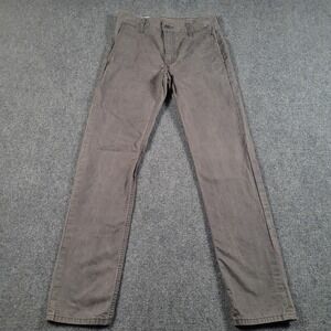 Levi Strauss Pants Mens 29x32 Gray Chino Flat Front Straight Leg Casual Cotton